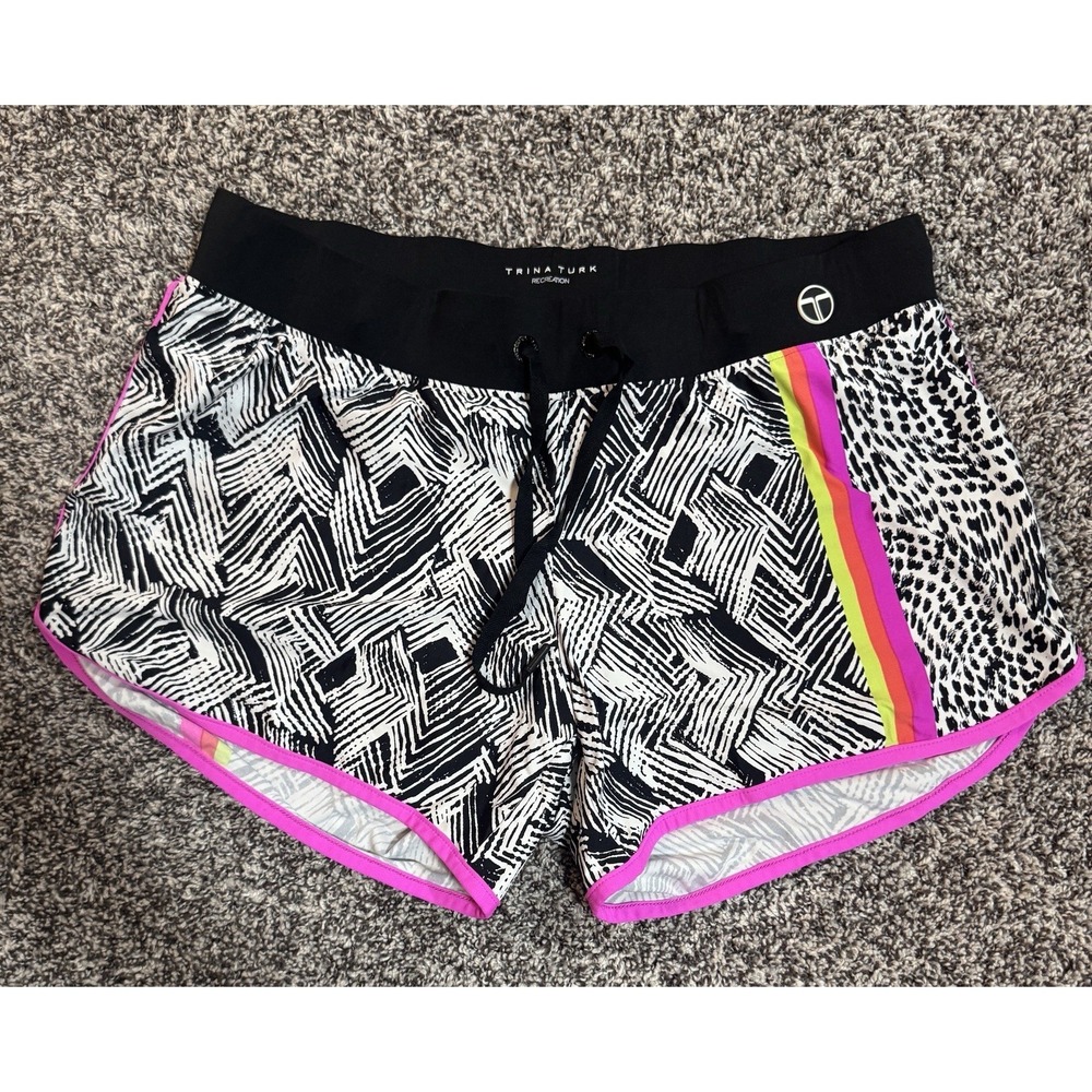 Trina Turk Recreation Athletic Shorts Size M Geometric Pants